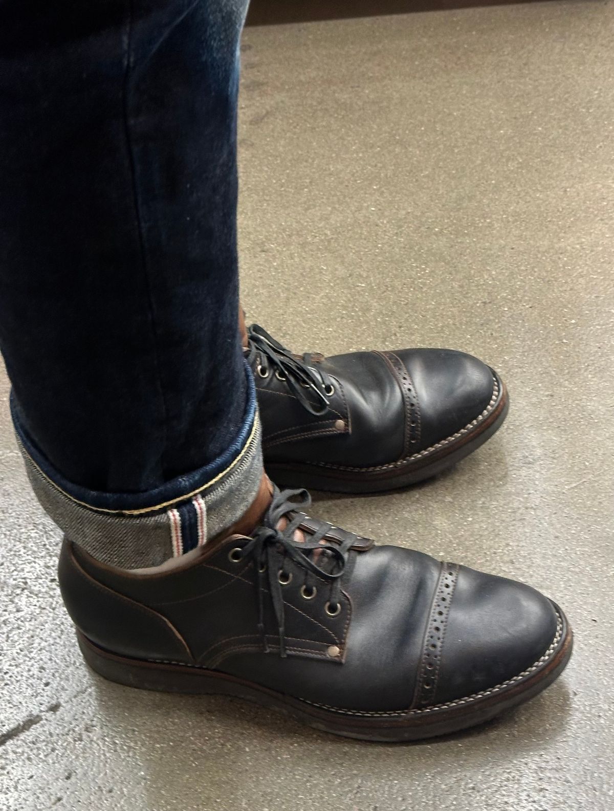 Photo by austinrylees on December 27, 2025 of the New River Boot Quade in Horween Horse Front Strips.