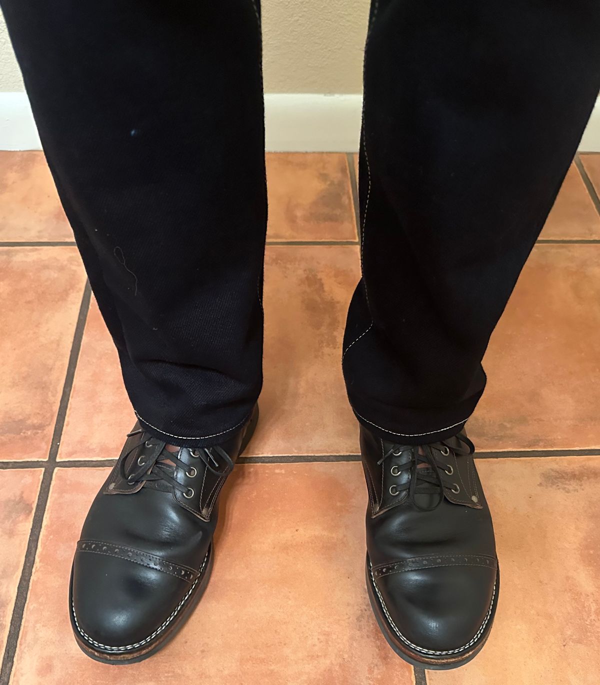 Photo by austinrylees on December 31, 2025 of the New River Boot Quade in Horween Horse Front Strips.