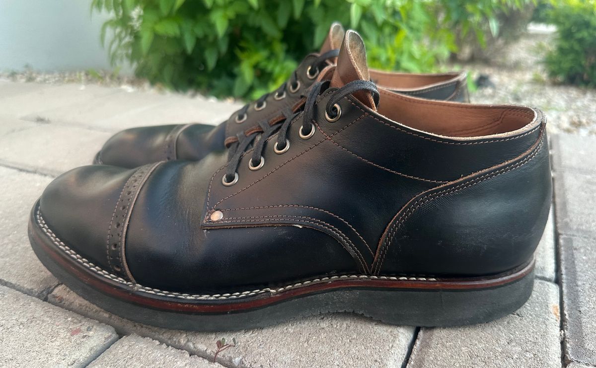 Photo by austinrylees on January 5, 2026 of the New River Boot Quade in Horween Horse Front Strips.