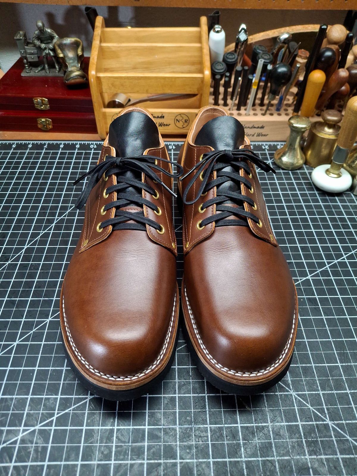 Photo by austinrylees on May 3, 2025 of the New River Boot Quade in Horween Toasted Coconut Latigo.