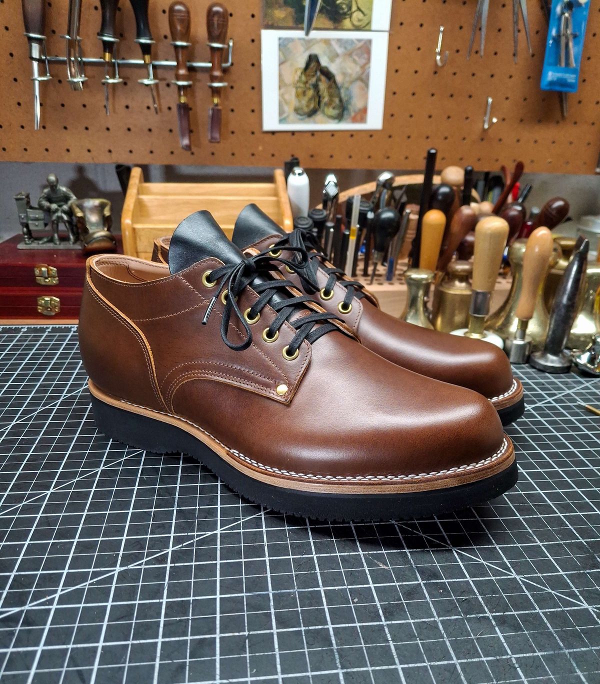 Photo by austinrylees on May 3, 2025 of the New River Boot Quade in Horween Toasted Coconut Latigo.