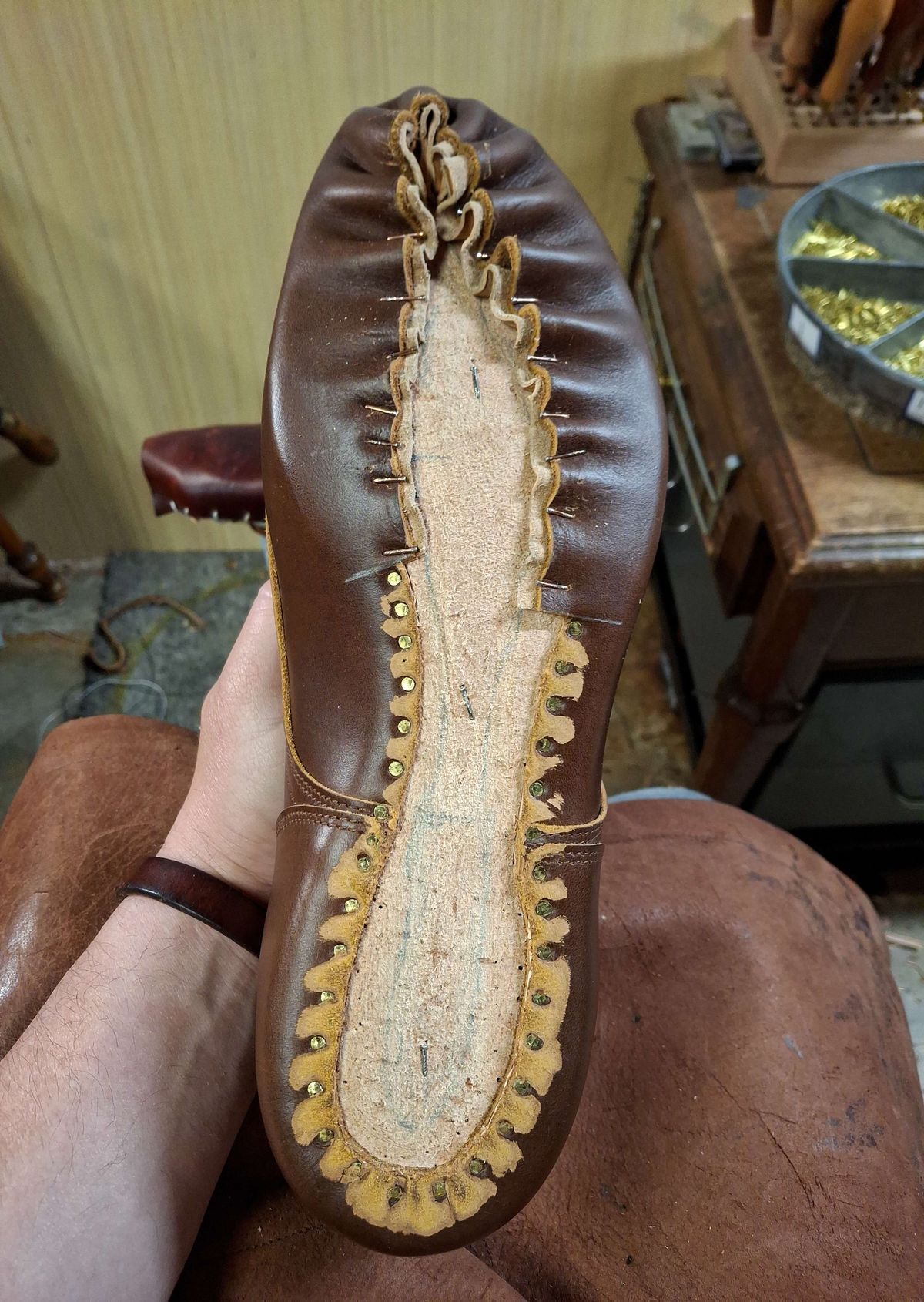 Photo by austinrylees on April 26, 2025 of the New River Boot Quade in Horween Toasted Coconut Latigo.