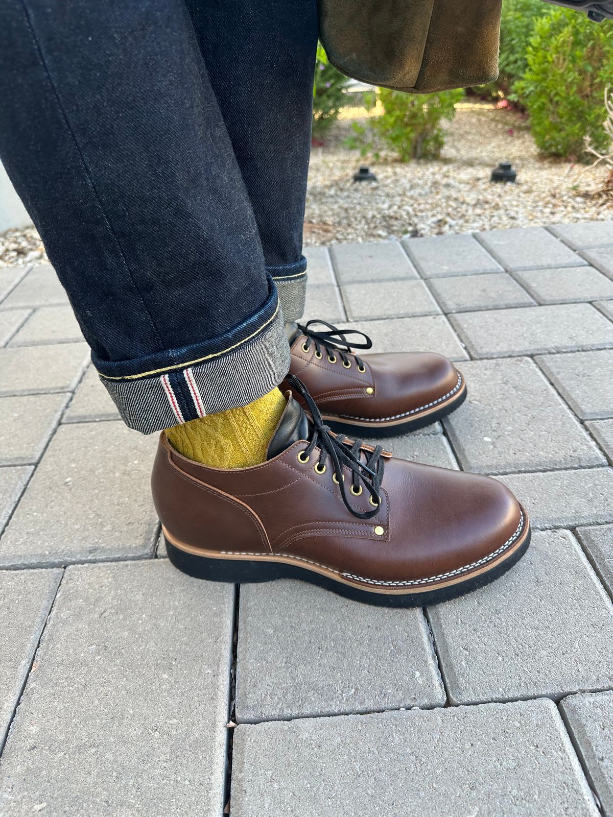 Photo by austinrylees on May 13, 2025 of the New River Boot Quade in Horween Toasted Coconut Latigo.