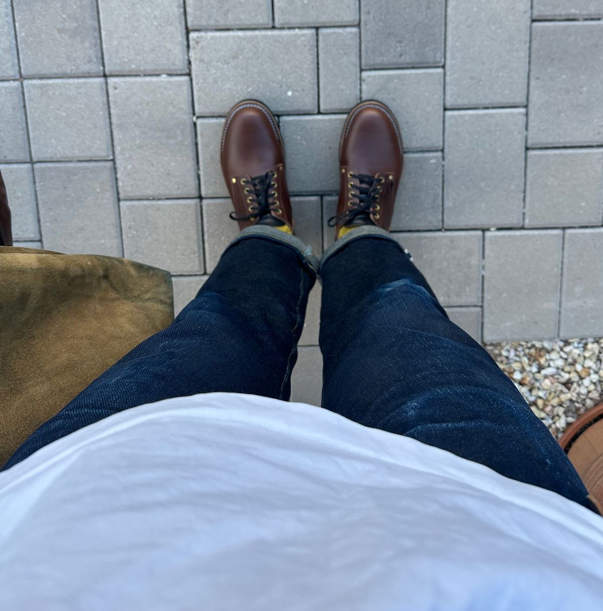 Photo by austinrylees on May 13, 2025 of the New River Boot Quade in Horween Toasted Coconut Latigo.