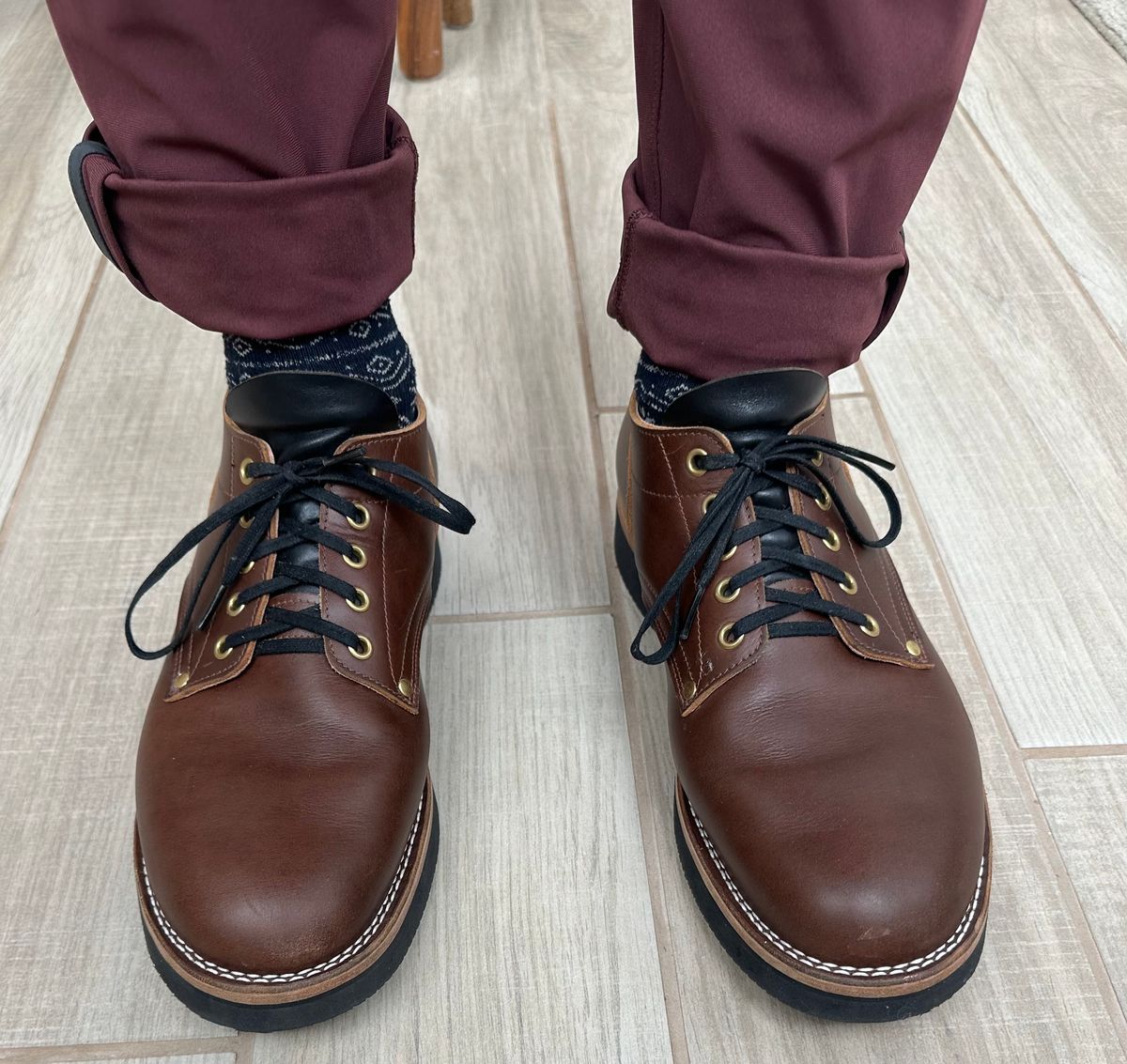 Photo by austinrylees on June 15, 2025 of the New River Boot Quade in Horween Toasted Coconut Latigo.