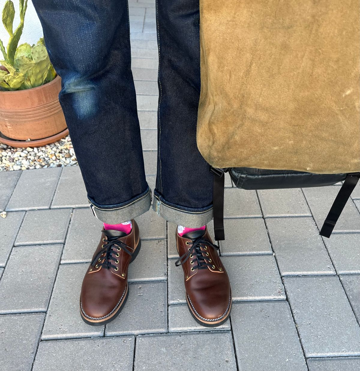 Photo by austinrylees on July 24, 2025 of the New River Boot Quade in Horween Toasted Coconut Latigo.