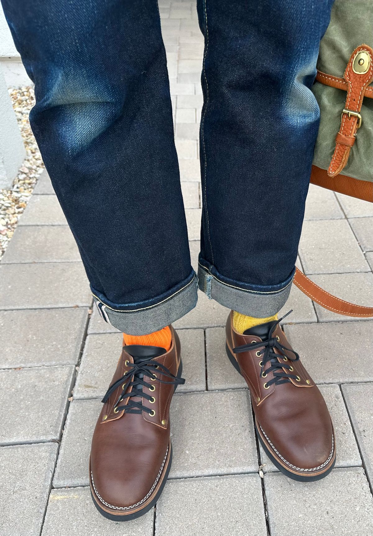Photo by austinrylees on August 22, 2025 of the New River Boot Quade in Horween Toasted Coconut Latigo.