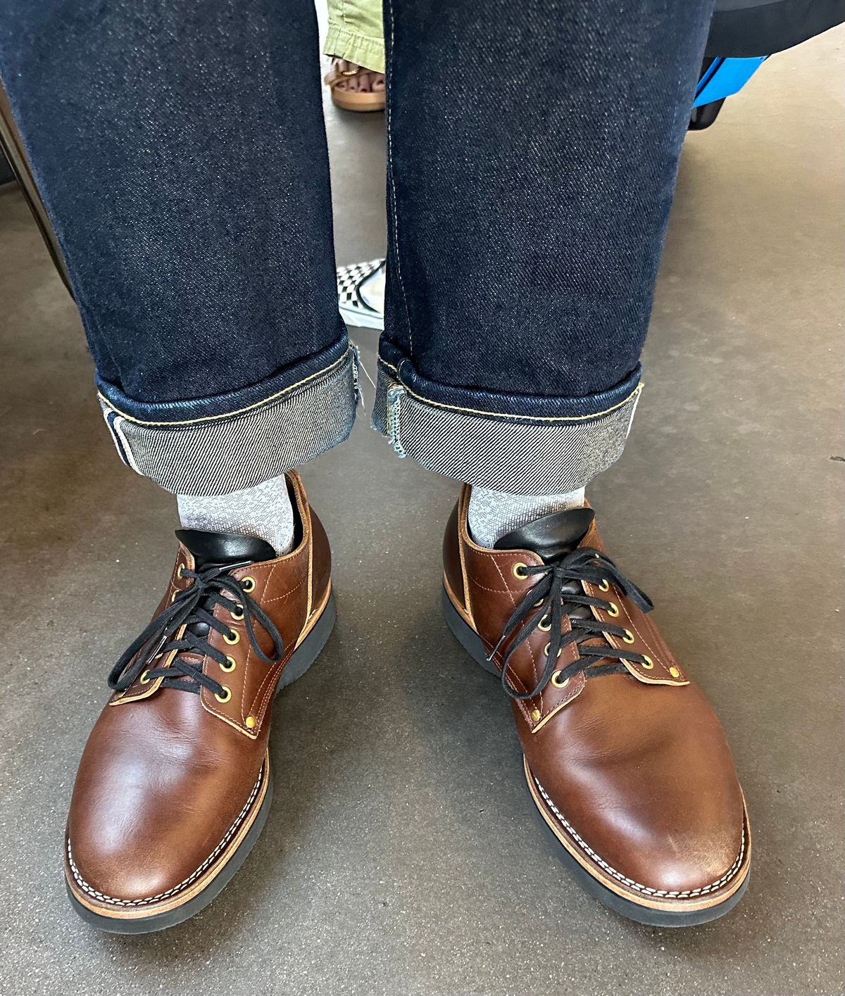 Photo by austinrylees on September 1, 2025 of the New River Boot Quade in Horween Toasted Coconut Latigo.