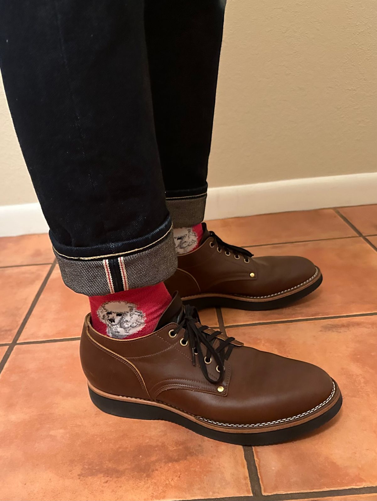 Photo by austinrylees on September 15, 2025 of the New River Boot Quade in Horween Toasted Coconut Latigo.