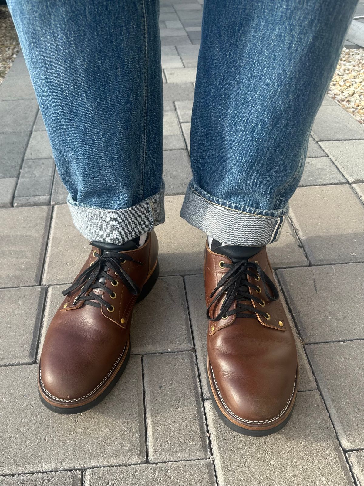 Photo by austinrylees on April 17, 2026 of the New River Boot Quade in Horween Toasted Coconut Latigo.
