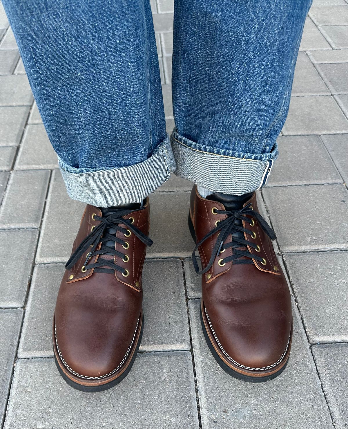 Photo by austinrylees on May 8, 2026 of the New River Boot Quade in Horween Toasted Coconut Latigo.