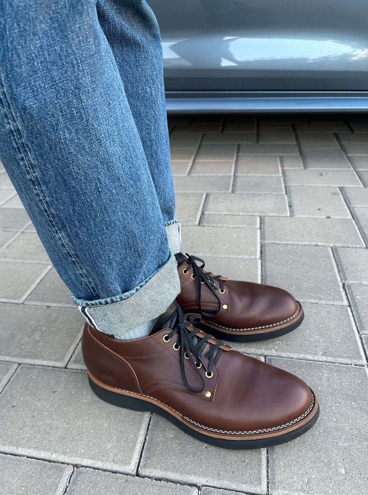 Photo by austinrylees on May 8, 2026 of the New River Boot Quade in Horween Toasted Coconut Latigo.