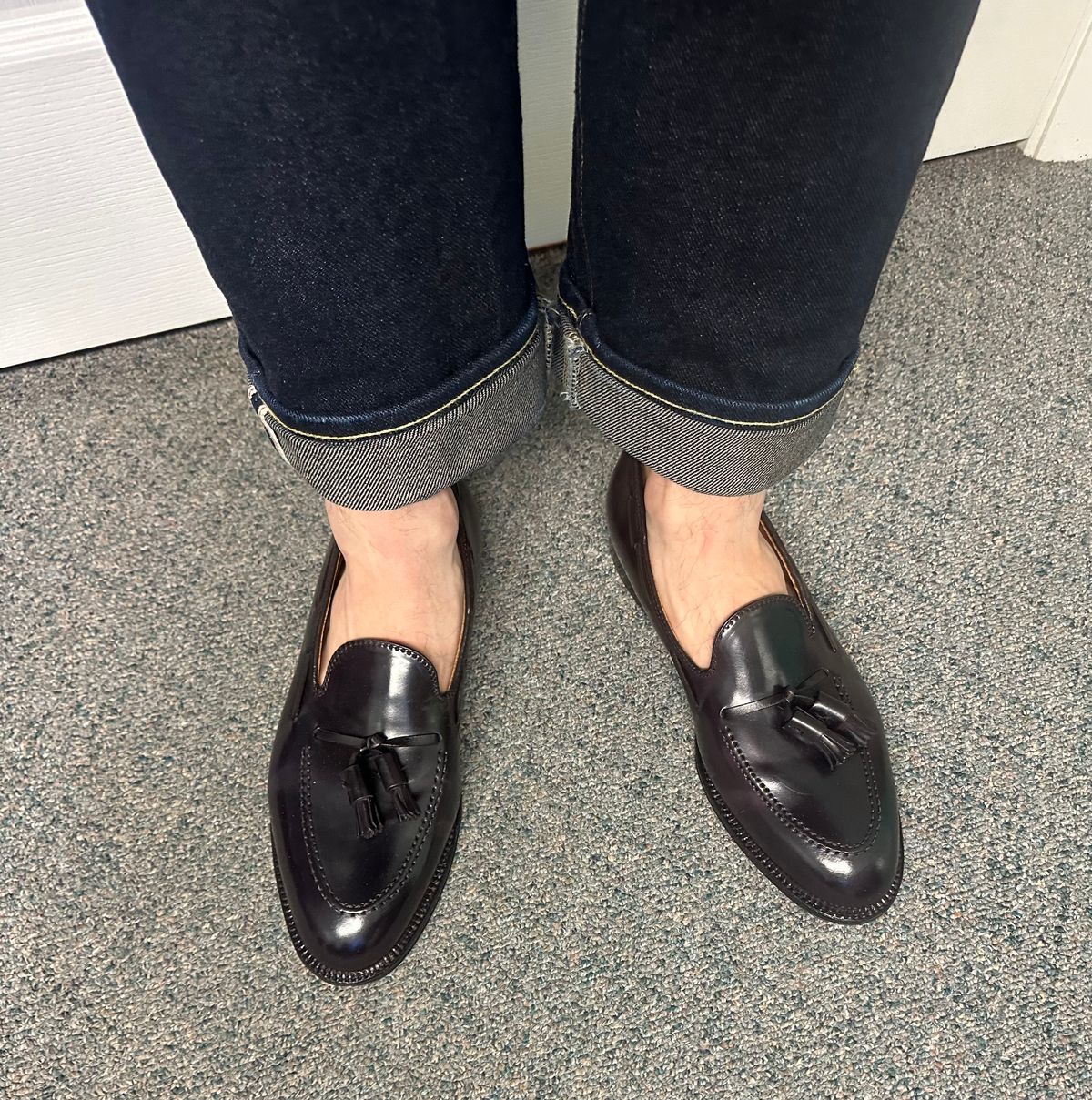 Photo by austinrylees on June 24, 2025 of the Alden Tassel Loafer in Horween Color 8 Shell Cordovan.