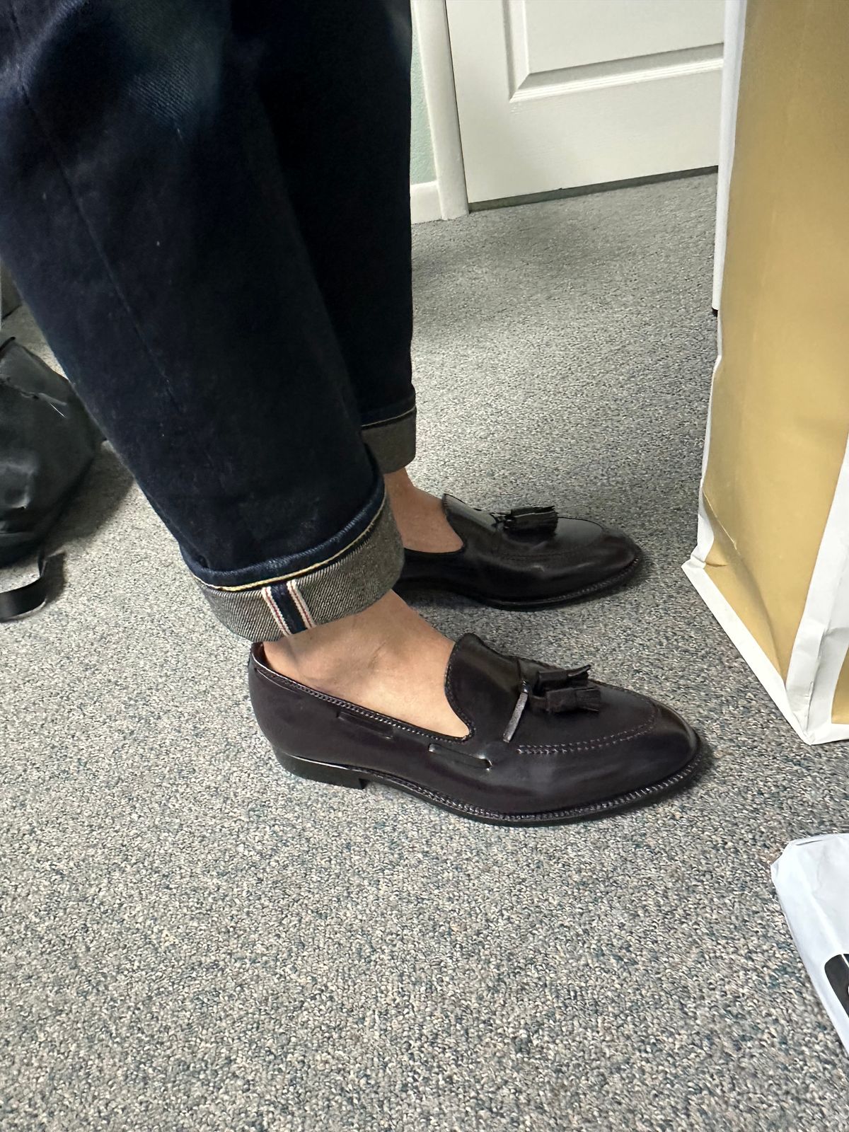 Photo by austinrylees on June 24, 2025 of the Alden Tassel Loafer in Horween Color 8 Shell Cordovan.