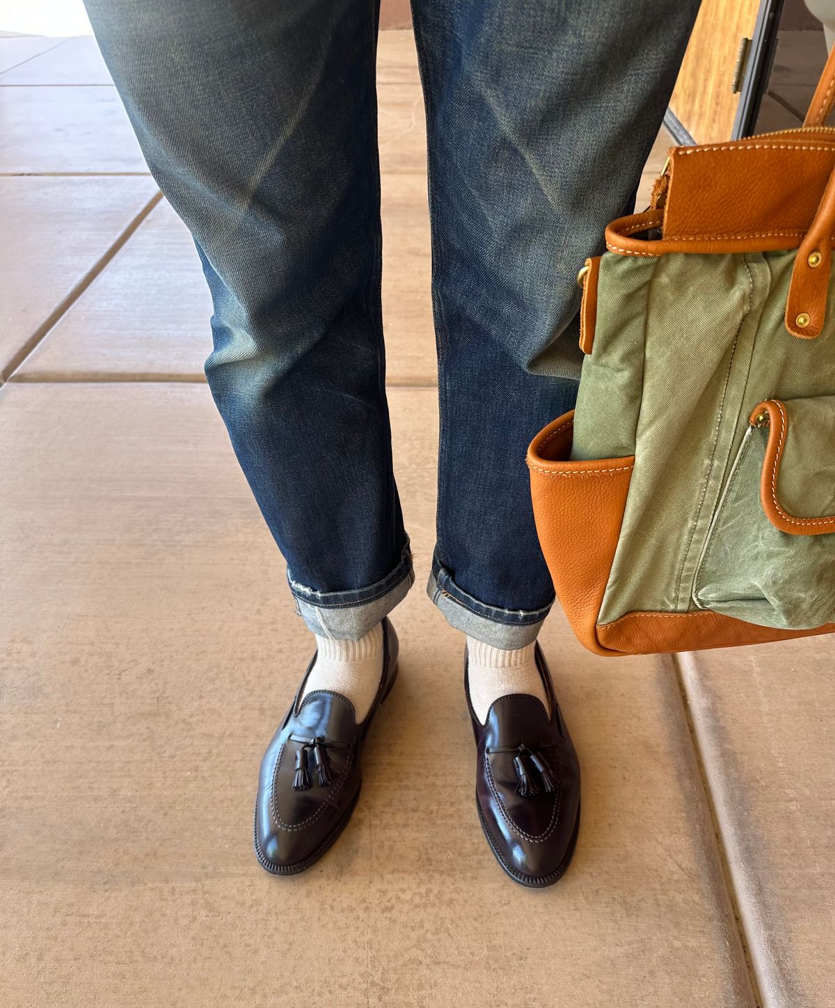 Photo by austinrylees on August 4, 2025 of the Alden Tassel Loafer in Horween Color 8 Shell Cordovan.