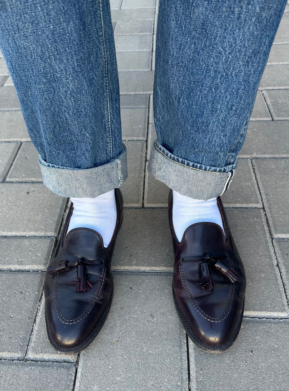 Photo by austinrylees on June 3, 2026 of the Alden Tassel Loafer in Horween Color 8 Shell Cordovan.