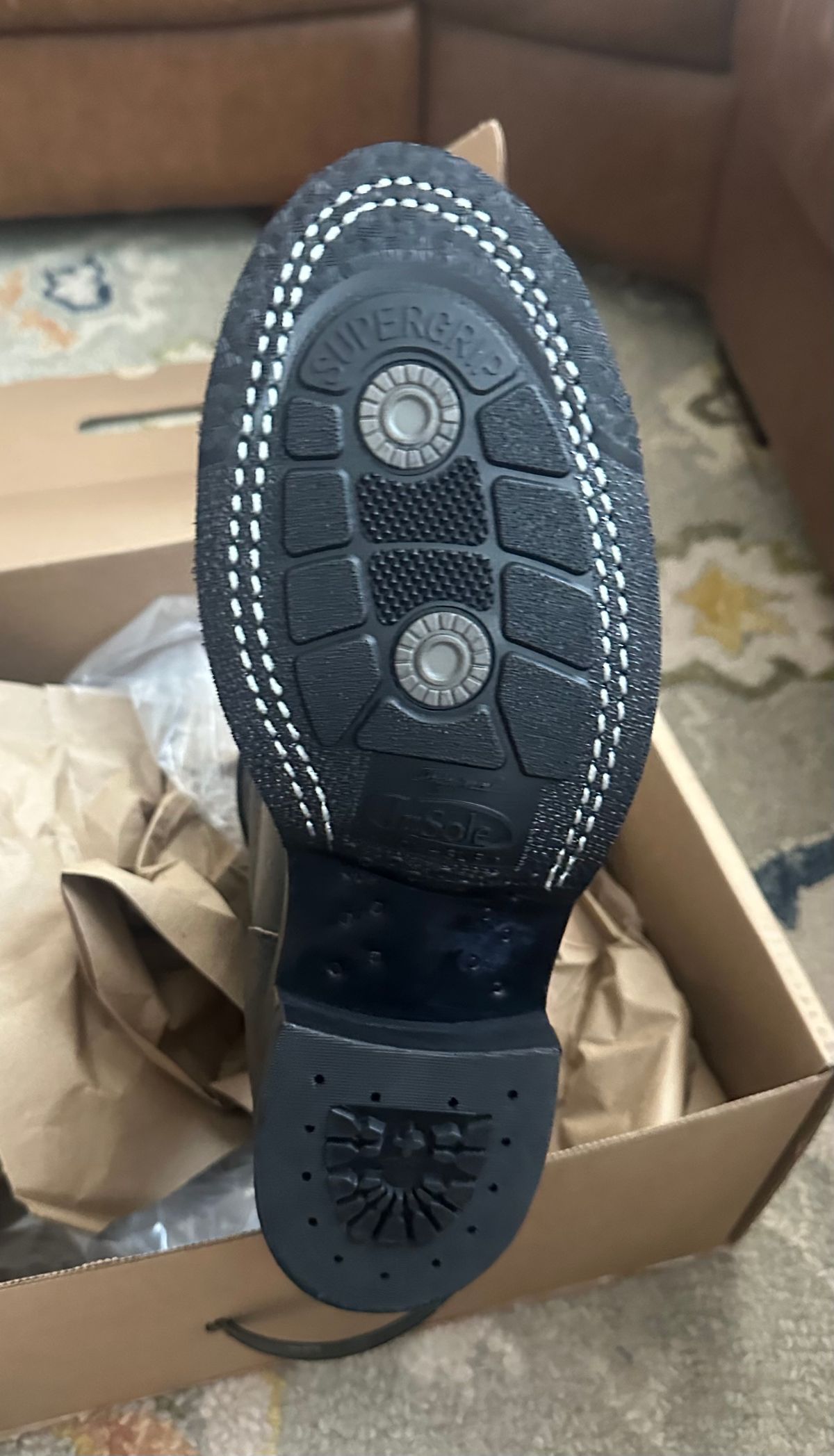 Photo by austinrylees on July 5, 2025 of the Nicks X Parkhurst Brakeman in Horween Pacific Waxed Flesh.