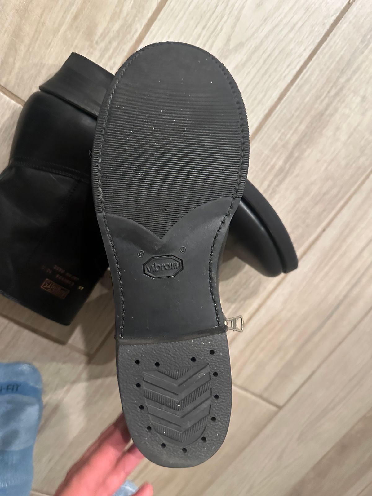 Photo by austinrylees on July 22, 2025 of the Addict Boots AB-05 Zip Western Boots in Black Dye-Finished Horsehide.