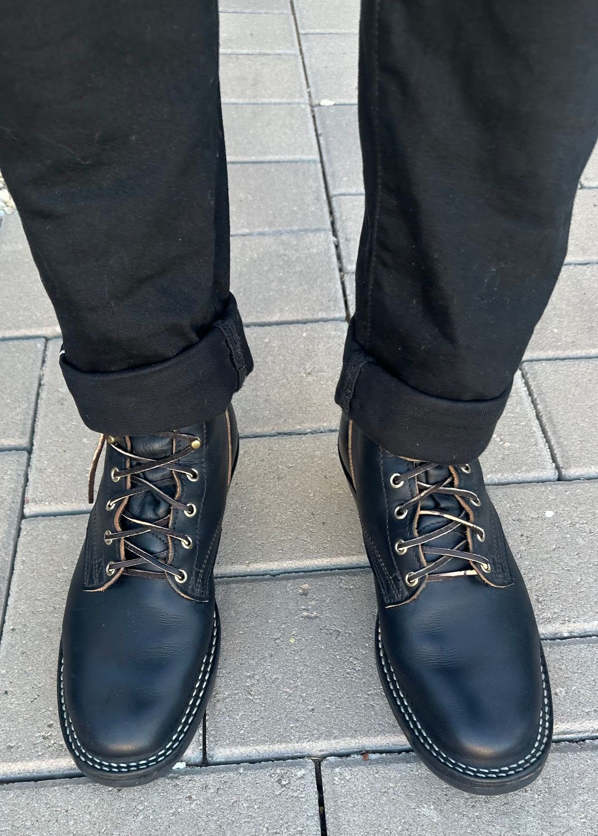 Photo by austinrylees on September 24, 2025 of the Nicks Packer in Horween Black Chromexcel.