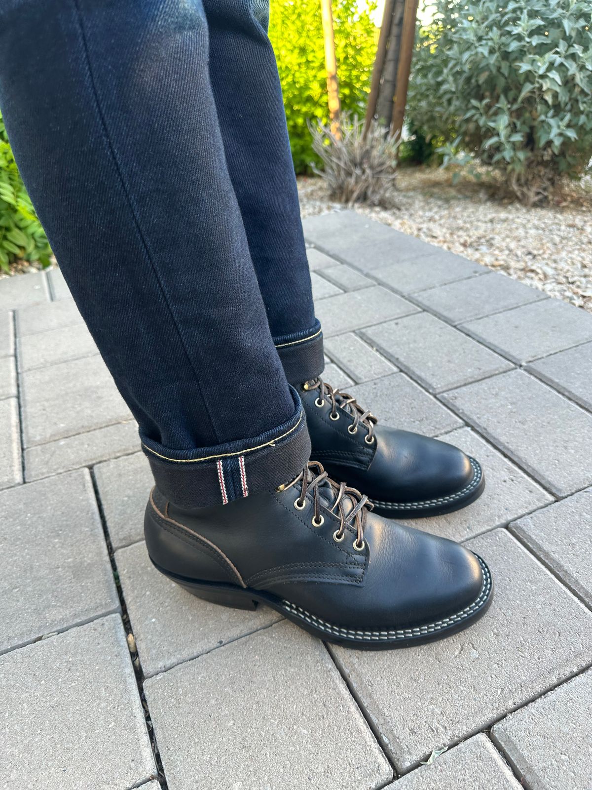 Photo by austinrylees on April 7, 2026 of the Nicks Packer in Horween Black Chromexcel.