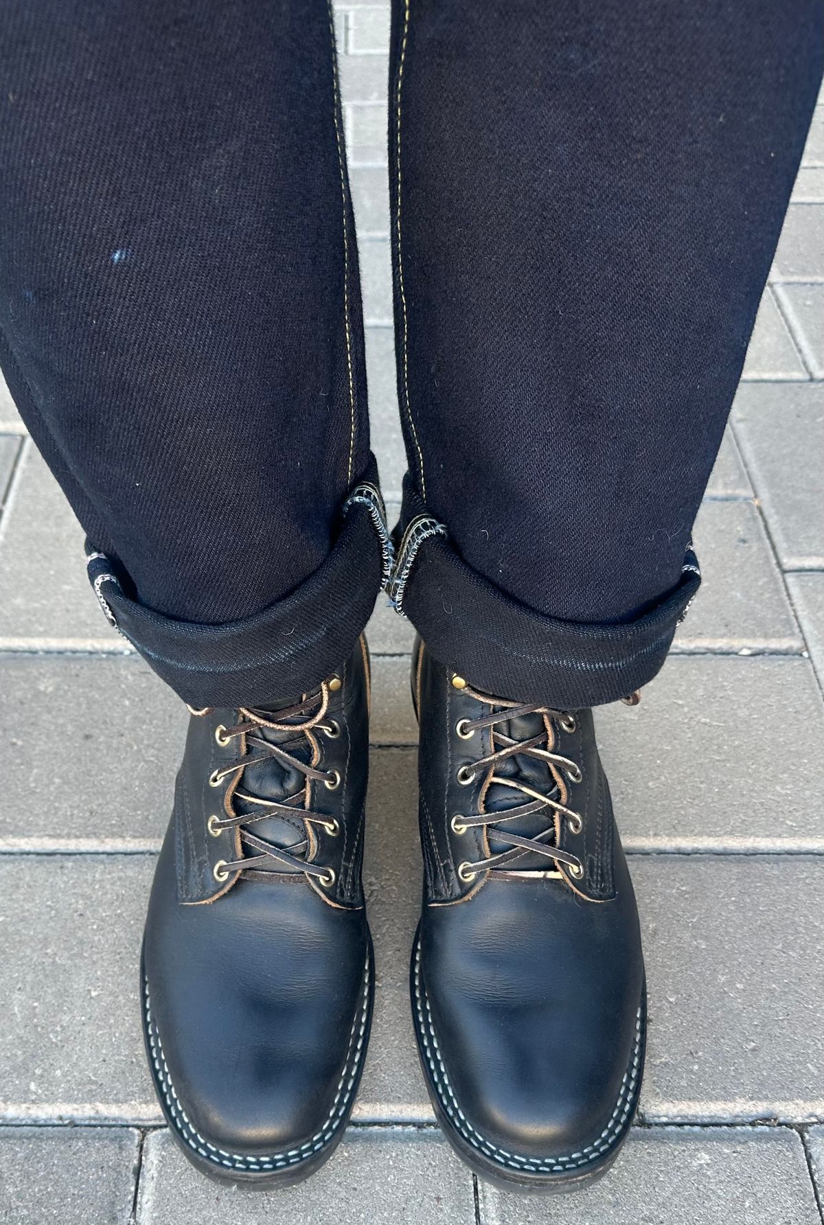 Photo by austinrylees on May 6, 2026 of the Nicks Packer in Horween Black Chromexcel.