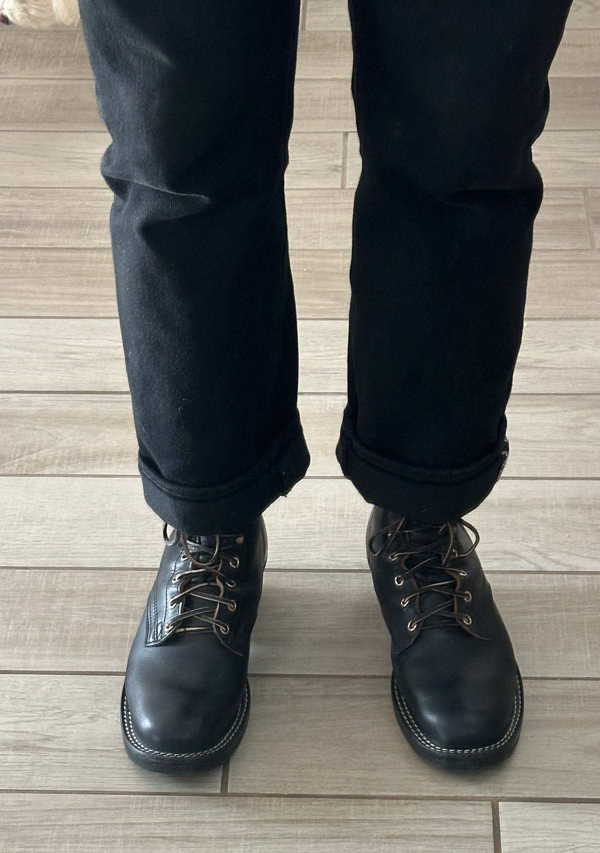 Photo by austinrylees on June 10, 2026 of the Nicks Packer in Horween Black Chromexcel.