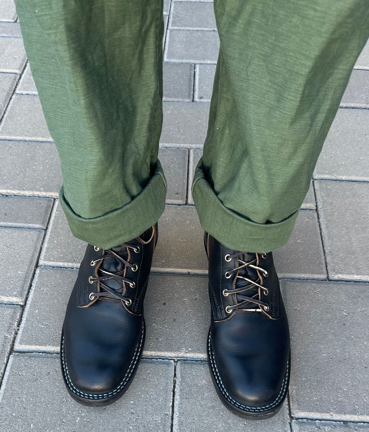 Photo by austinrylees on July 1, 2026 of the Nicks Packer in Horween Black Chromexcel.