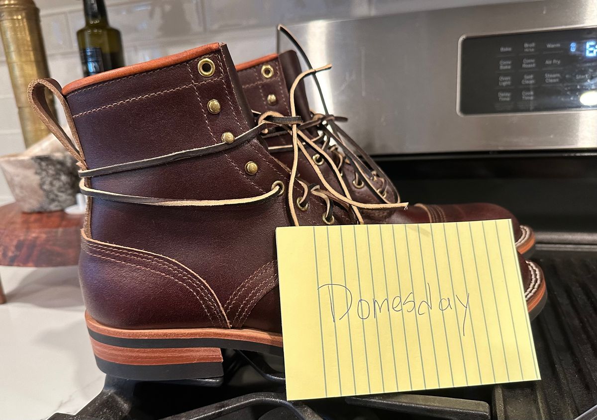 Photo by austinrylees on October 2, 2024 of the Nicks Parkhurst V2 in Horween Tan Waxed Flesh.