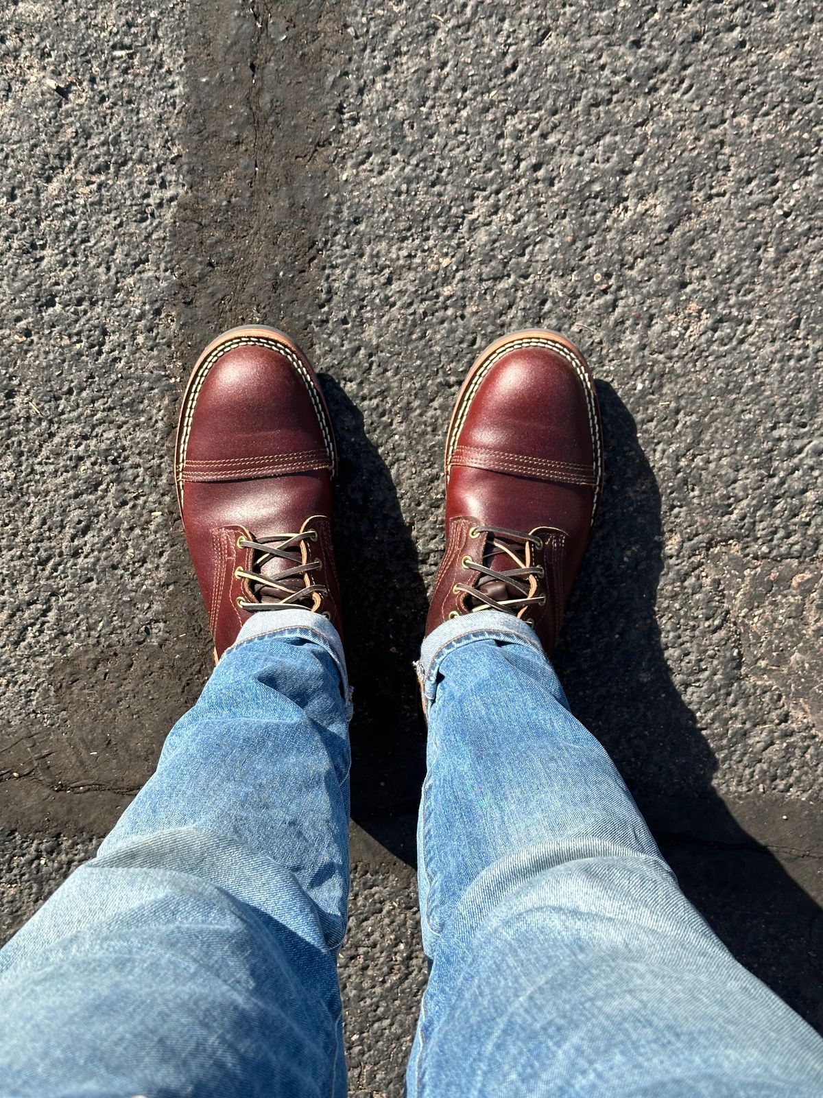 Photo by austinrylees on October 4, 2024 of the Nicks Parkhurst V2 in Horween Tan Waxed Flesh.