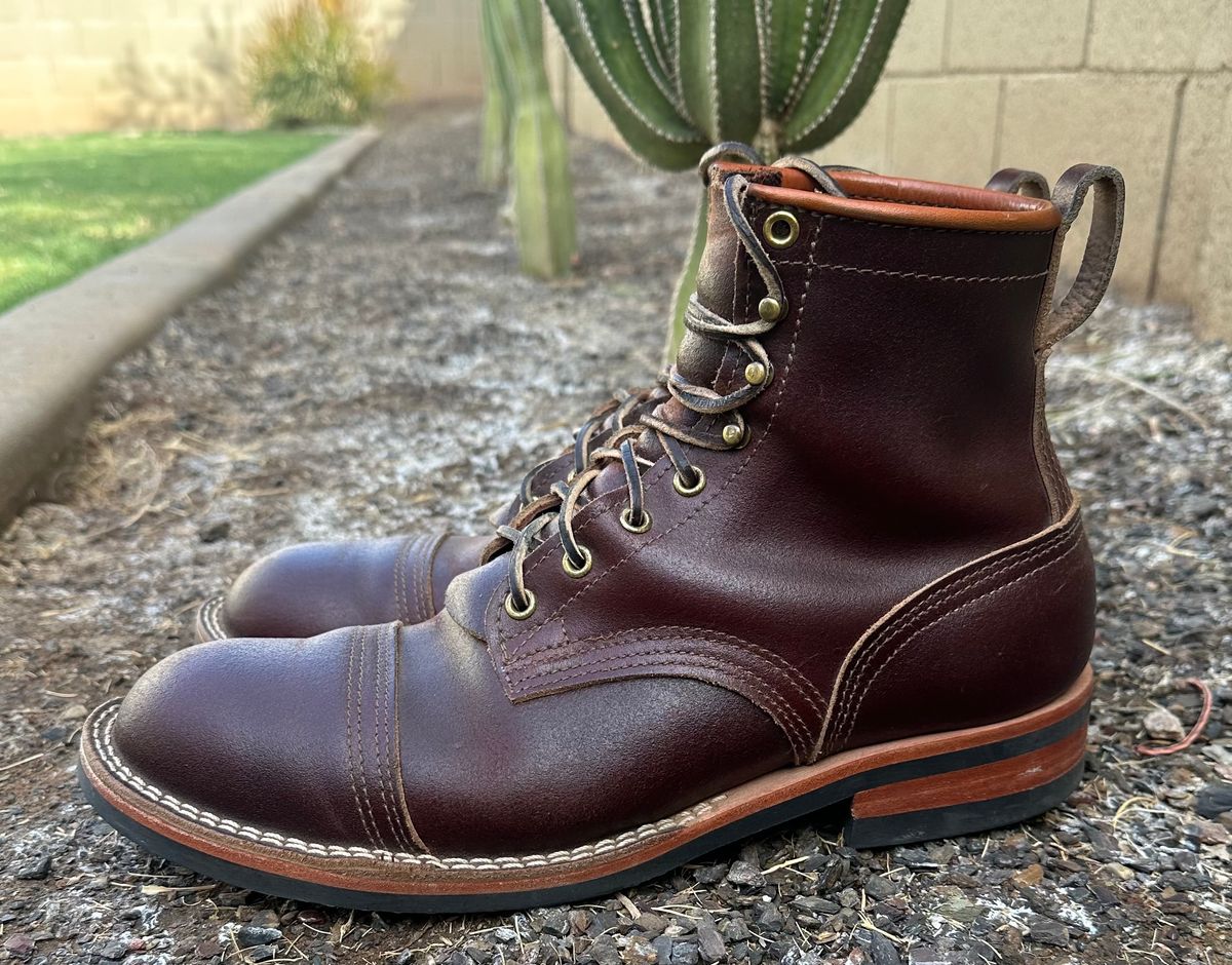 Photo by austinrylees on November 2, 2024 of the Nicks Parkhurst V2 in Horween Tan Waxed Flesh.