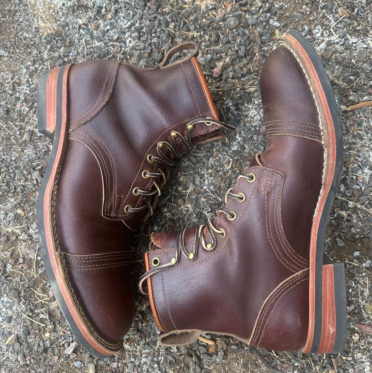 Photo by austinrylees on November 2, 2024 of the Nicks Parkhurst V2 in Horween Tan Waxed Flesh.