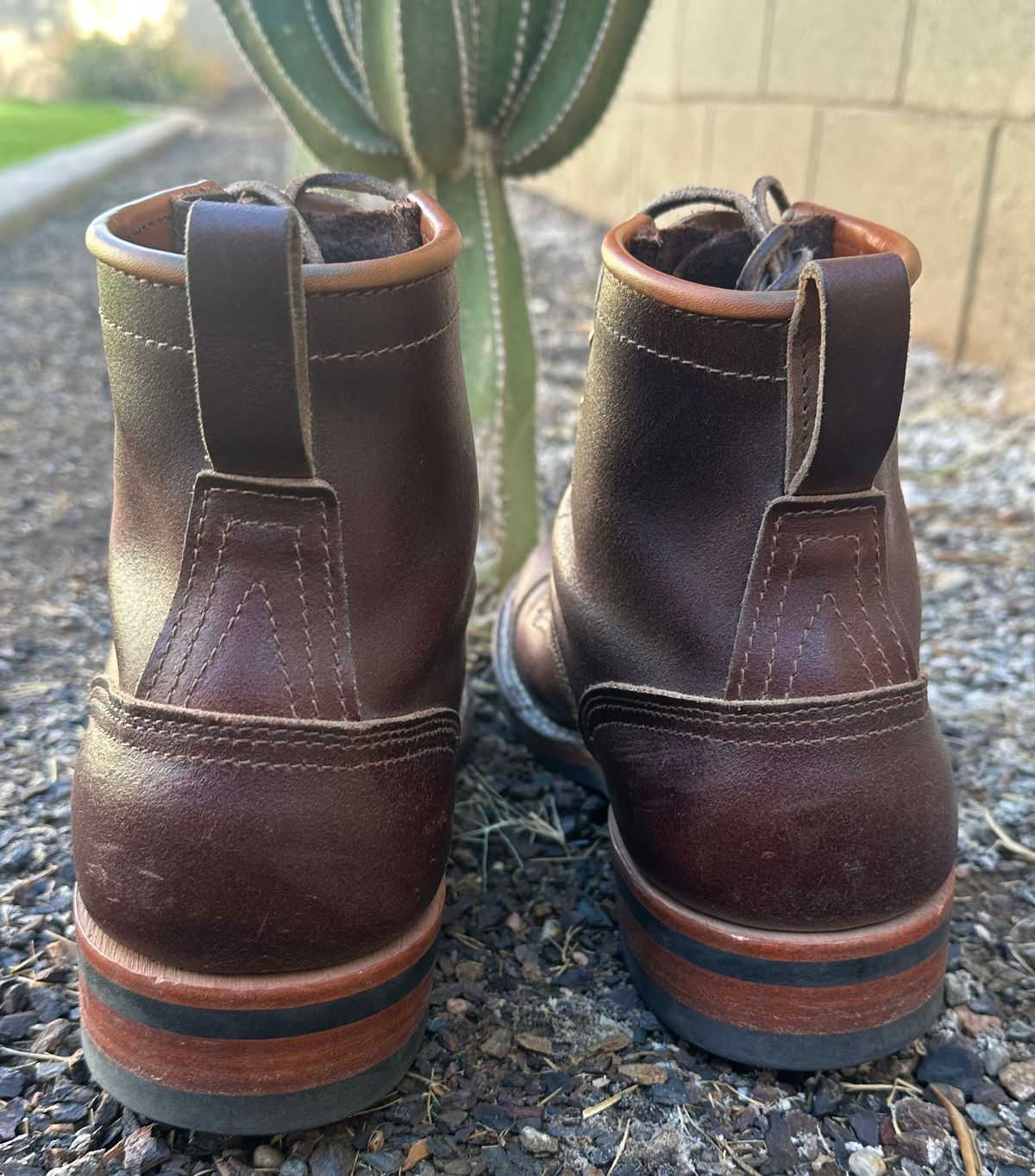 Photo by austinrylees on December 1, 2024 of the Nicks Parkhurst V2 in Horween Tan Waxed Flesh.