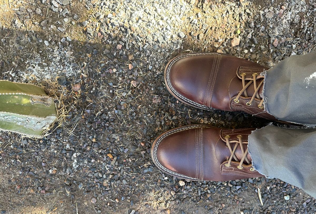 Photo by austinrylees on January 1, 2025 of the Nicks Parkhurst V2 in Horween Tan Waxed Flesh.