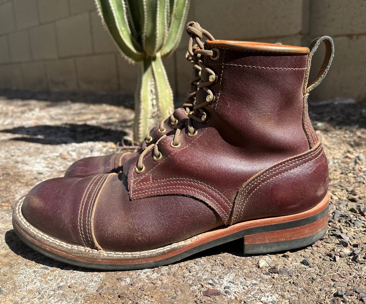 Photo by austinrylees on March 2, 2025 of the Nicks Parkhurst V2 in Horween Tan Waxed Flesh.