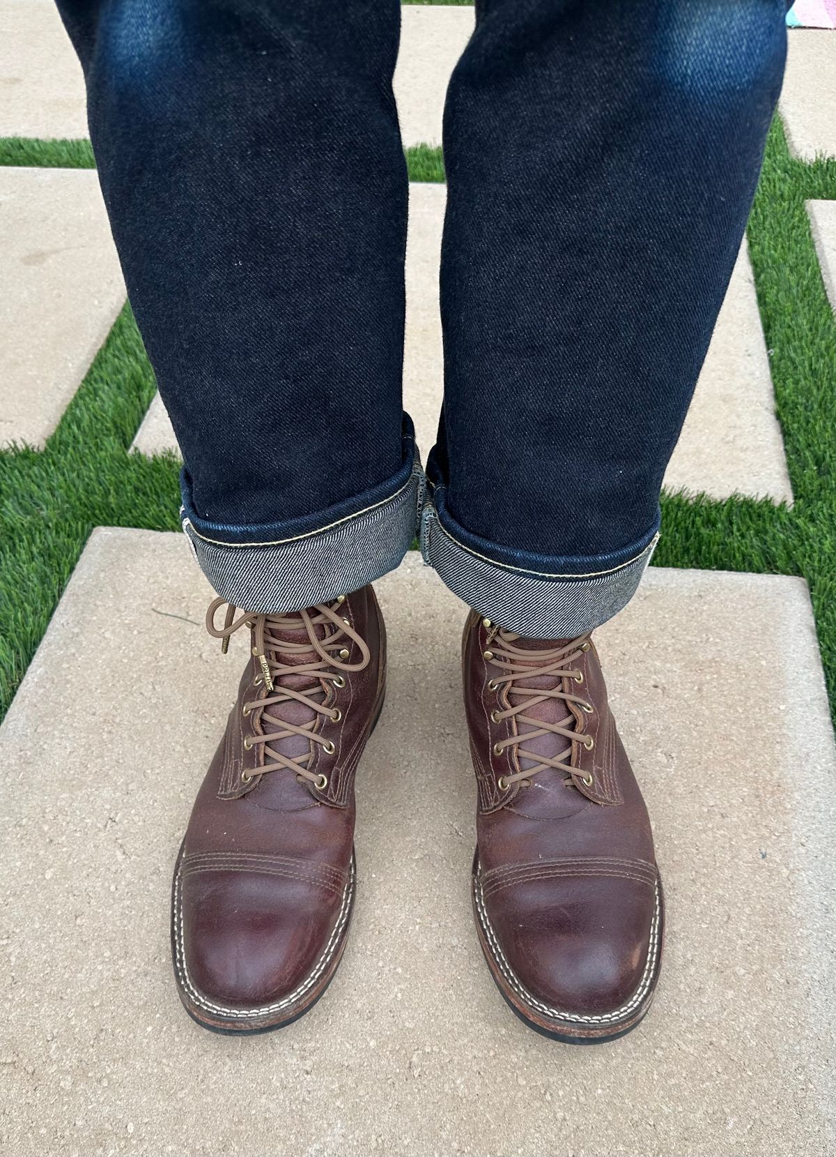 Photo by austinrylees on March 28, 2025 of the Nicks Parkhurst V2 in Horween Tan Waxed Flesh.