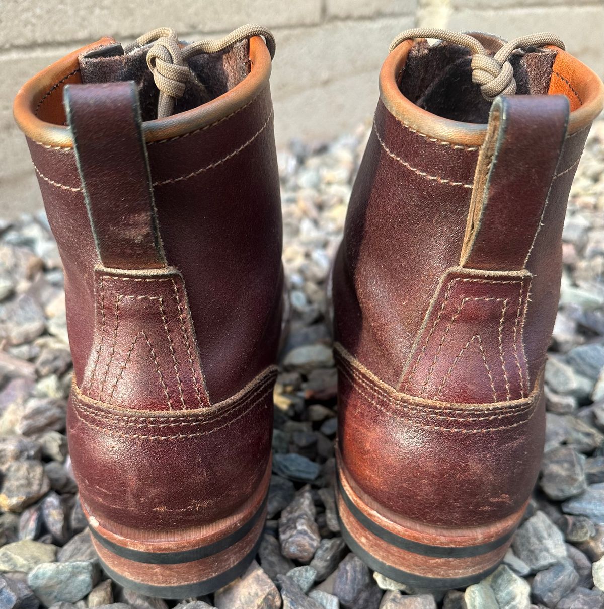 Photo by austinrylees on April 1, 2025 of the Nicks Parkhurst V2 in Horween Tan Waxed Flesh.