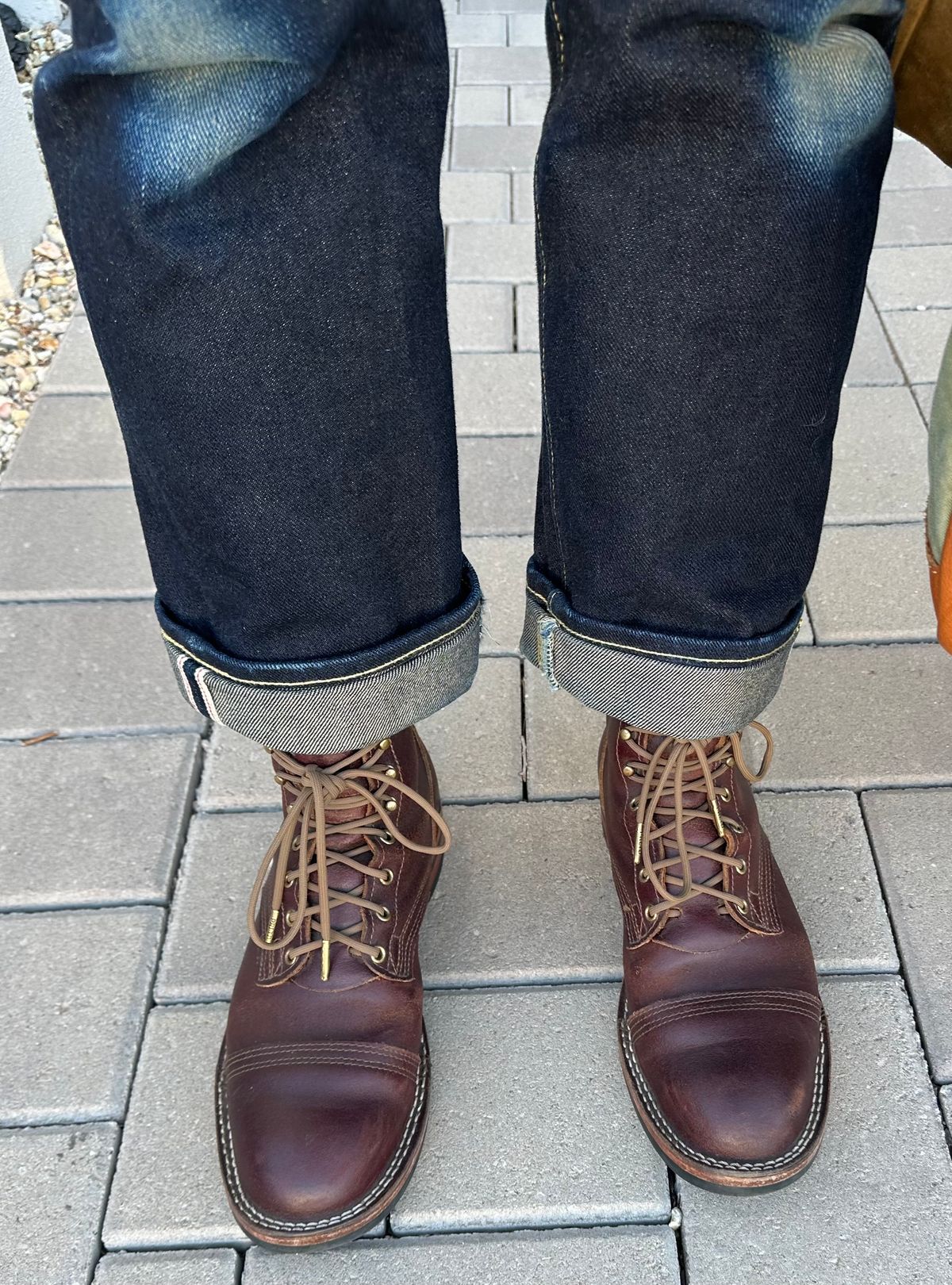 Photo by austinrylees on September 5, 2025 of the Nicks Parkhurst V2 in Horween Tan Waxed Flesh.