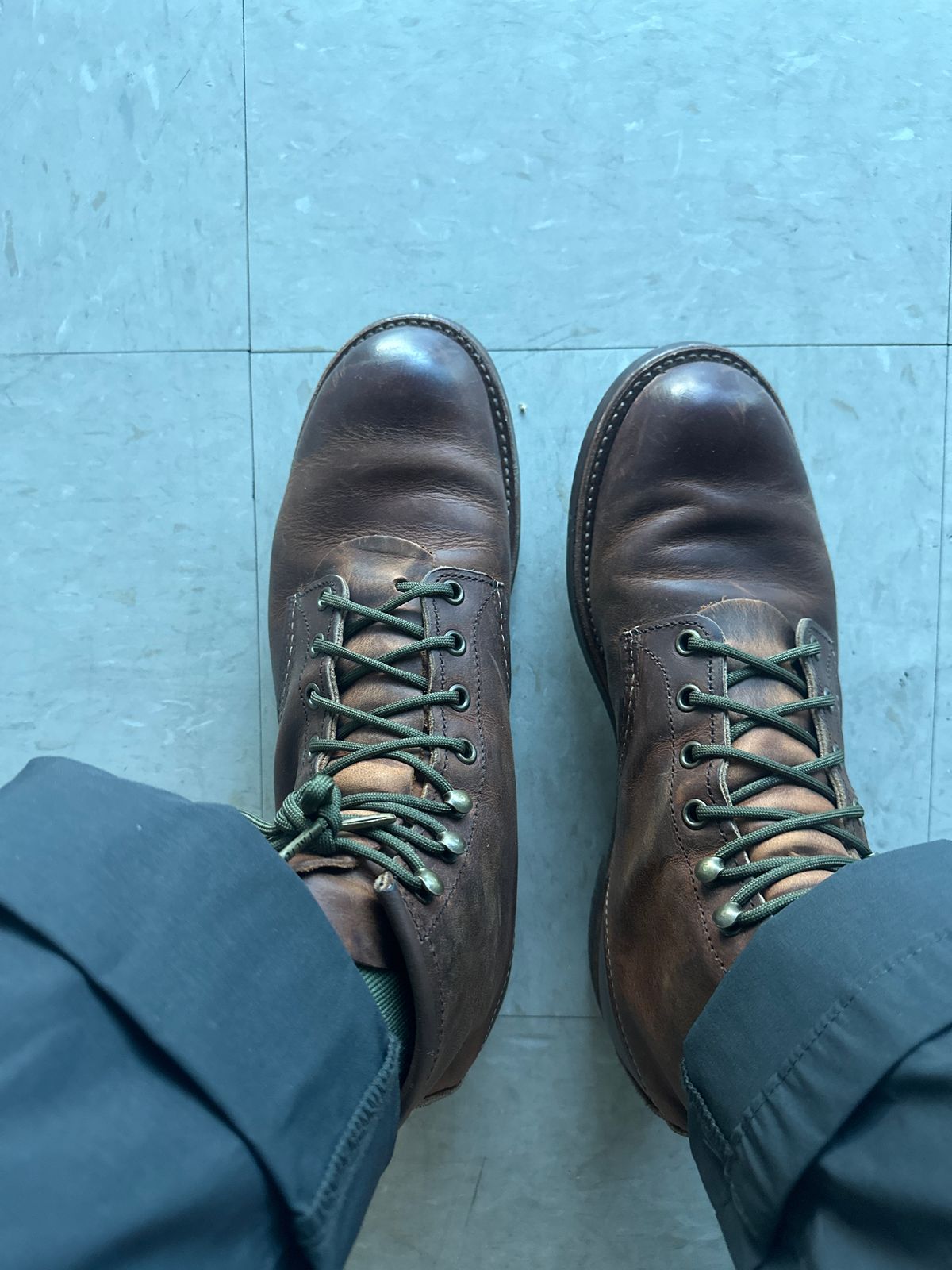 Photo by austinrylees on November 21, 2023 of the Red Wing Blacksmith in S.B. Foot Copper Rough and Tough.