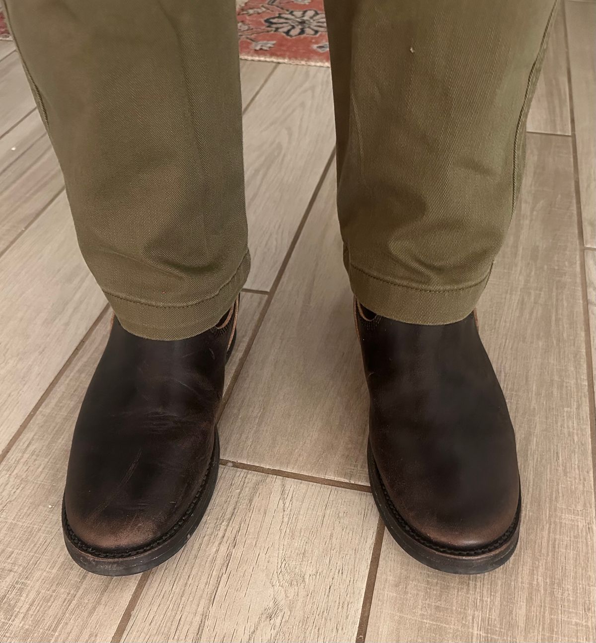 Photo by austinrylees on November 23, 2025 of the Addict Boots AB-01 Engineer Boots in Maryam Black Teacore Horsebutt.