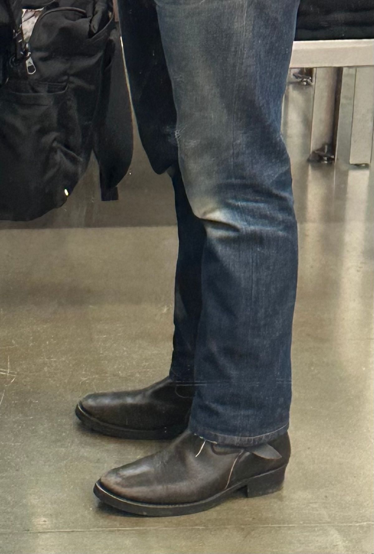 Photo by austinrylees on November 29, 2025 of the Addict Boots AB-01 Engineer Boots in Maryam Black Teacore Horsebutt.