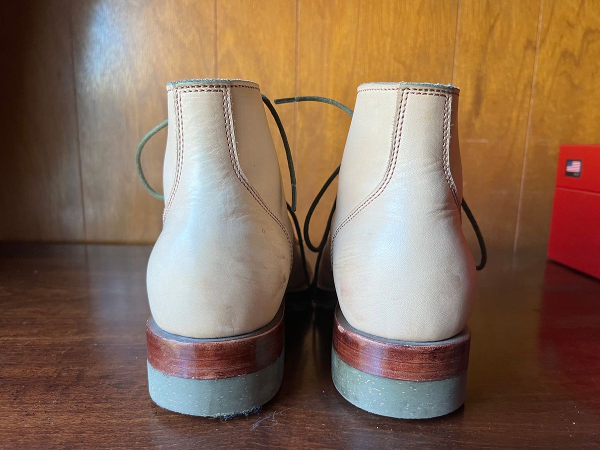 Photo by ShlomoFranklin on November 4, 2025 of the Jakkrabbits Officer Boots in Indonesian Natural Veg Tan.