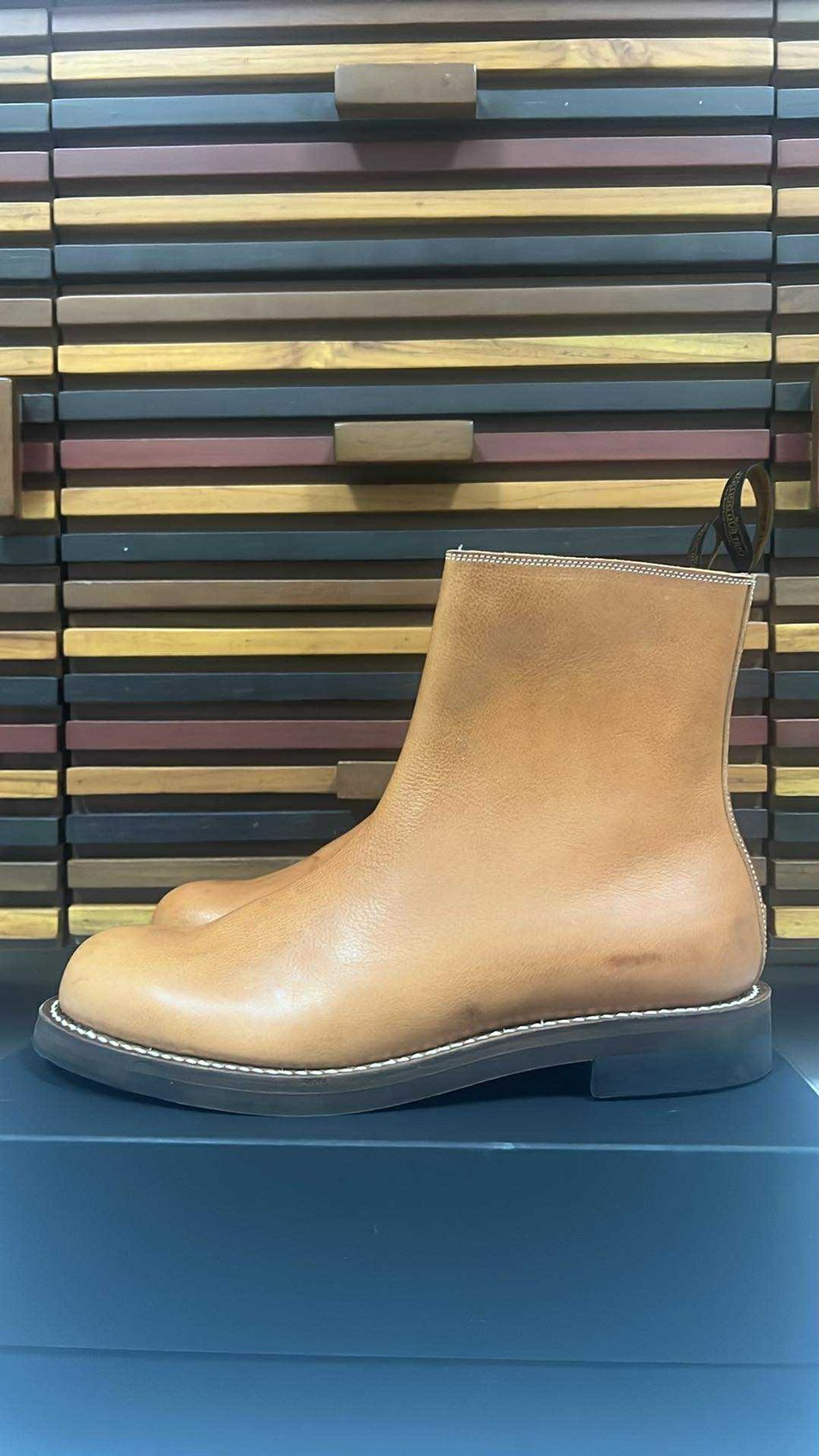 Photo by elmer.richard on October 5, 2025 of the Rolling Dub Trio Casper Boot in Brown Vachetta Virgilio.