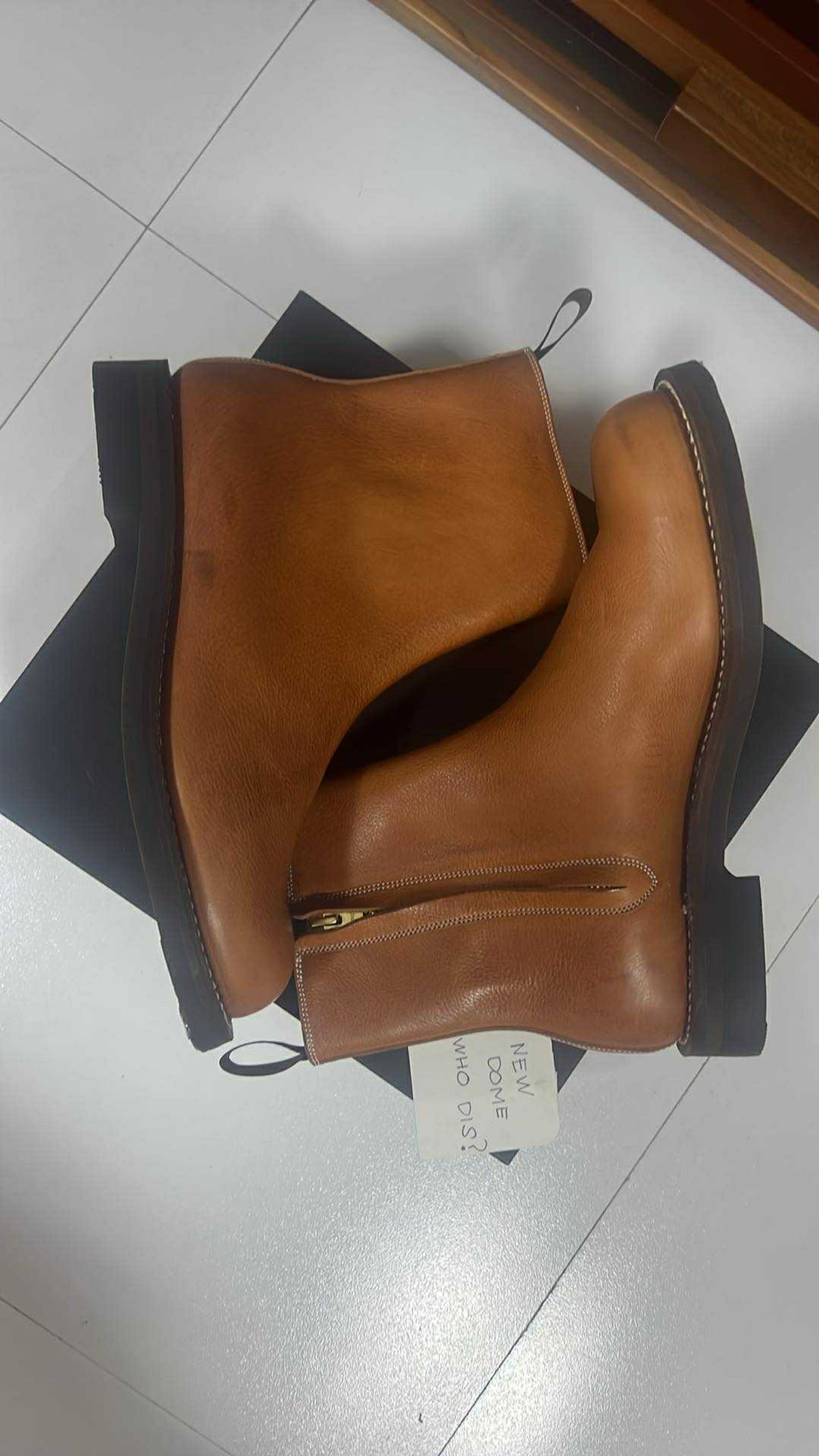 Photo by elmer.richard on October 5, 2025 of the Rolling Dub Trio Casper Boot in Brown Vachetta Virgilio.