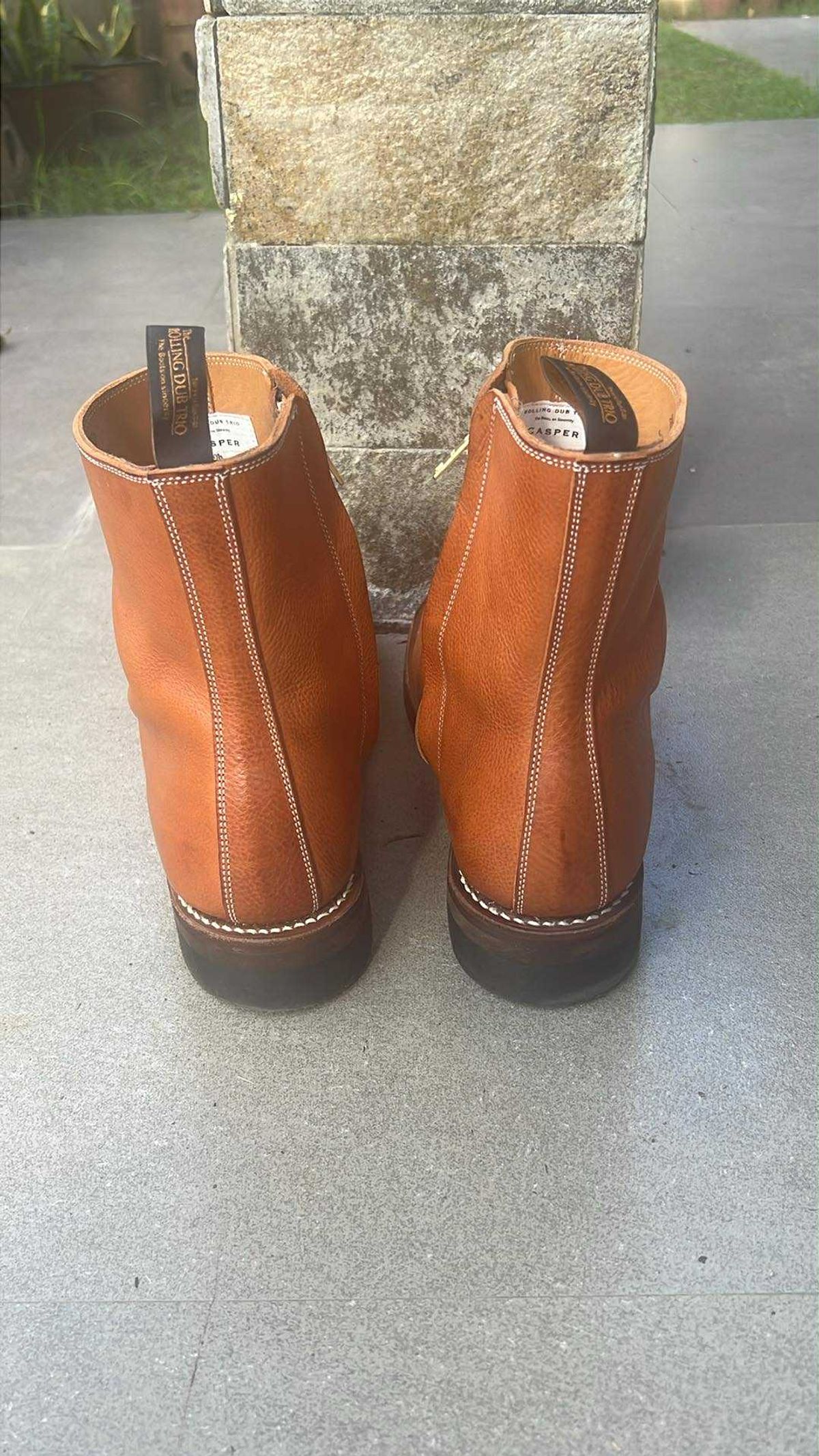 Photo by elmer.richard on November 5, 2025 of the Rolling Dub Trio Casper Boot in Brown Vachetta Virgilio.