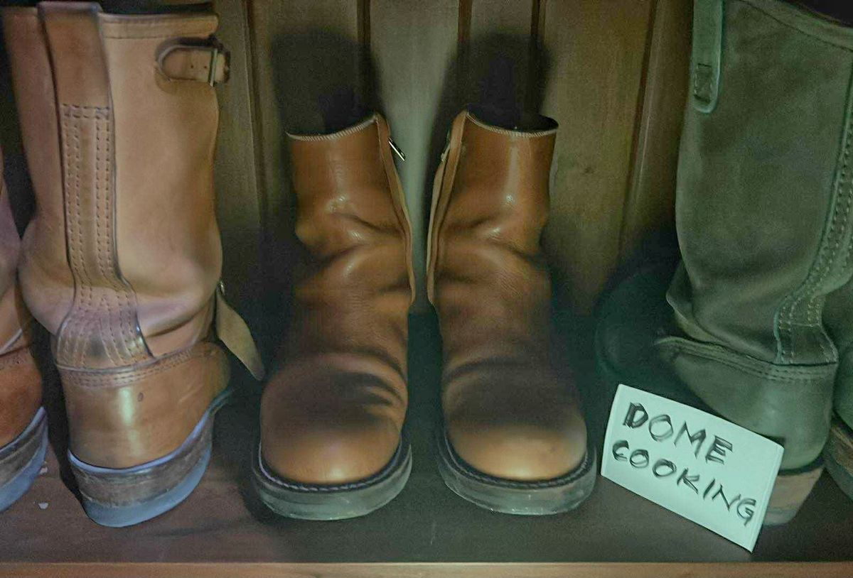 Photo by elmer.richard on November 5, 2025 of the Rolling Dub Trio Casper Boot in Brown Vachetta Virgilio.