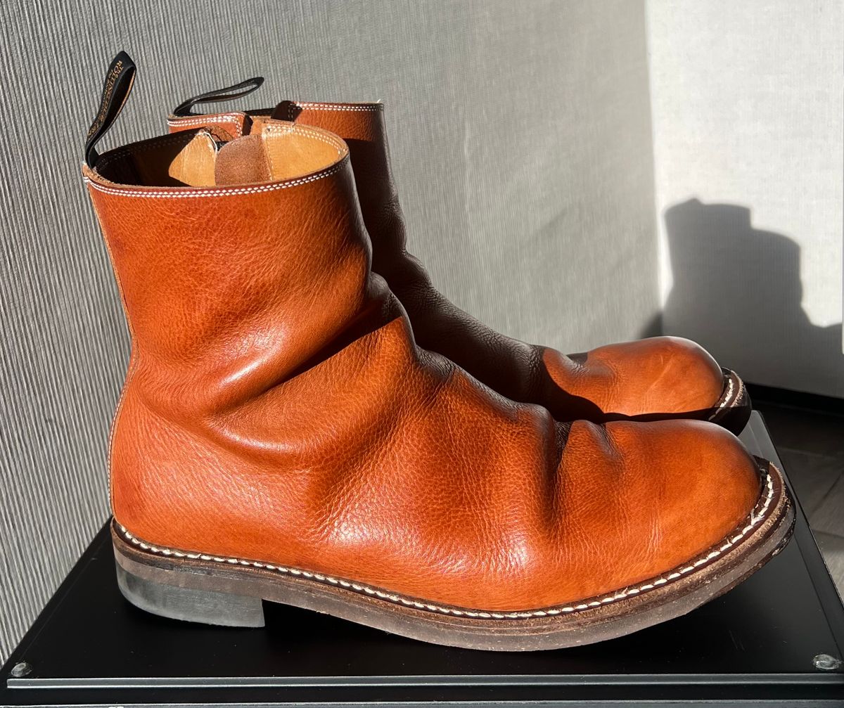 Photo by elmer.richard on December 6, 2025 of the Rolling Dub Trio Casper Boot in Brown Vachetta Virgilio.