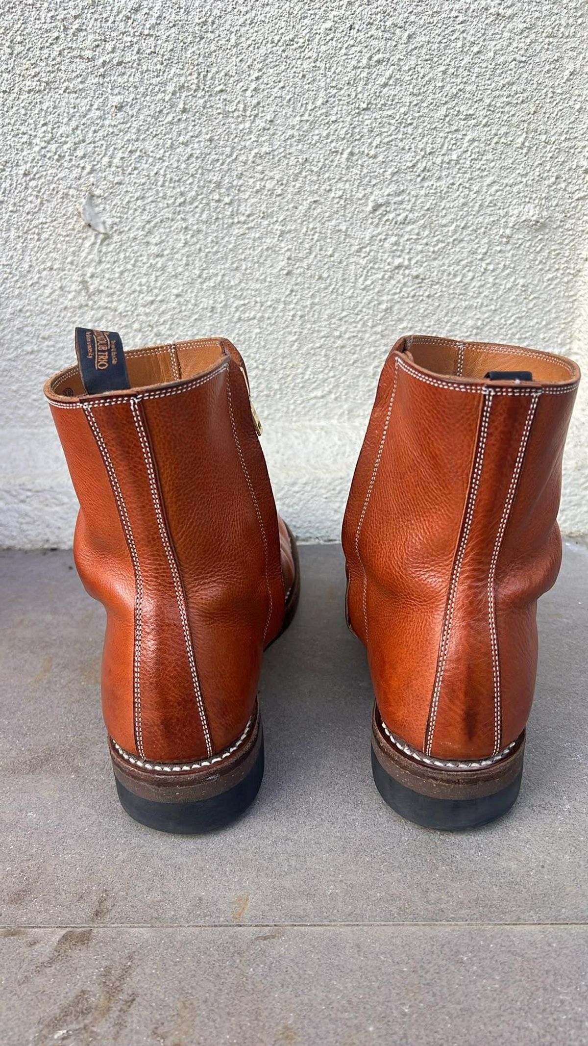 Photo by elmer.richard on January 5, 2026 of the Rolling Dub Trio Casper Boot in Brown Vachetta Virgilio.