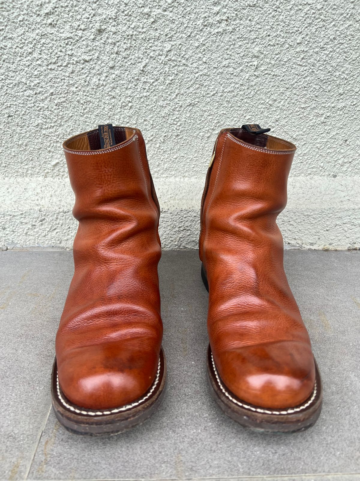 Photo by elmer.richard on February 4, 2026 of the Rolling Dub Trio Casper Boot in Brown Vachetta Virgilio.