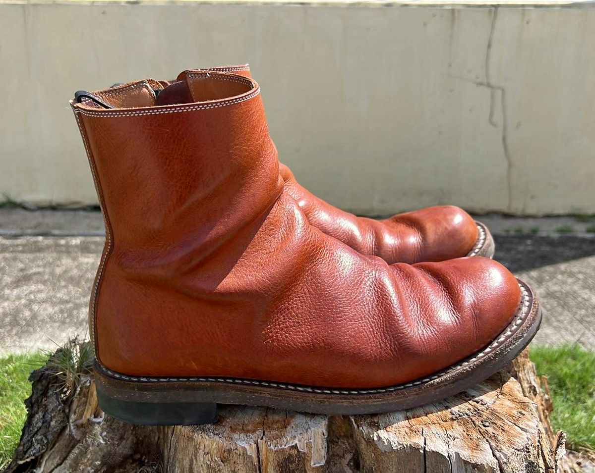 Photo by elmer.richard on March 5, 2026 of the Rolling Dub Trio Casper Boot in Brown Vachetta Virgilio.