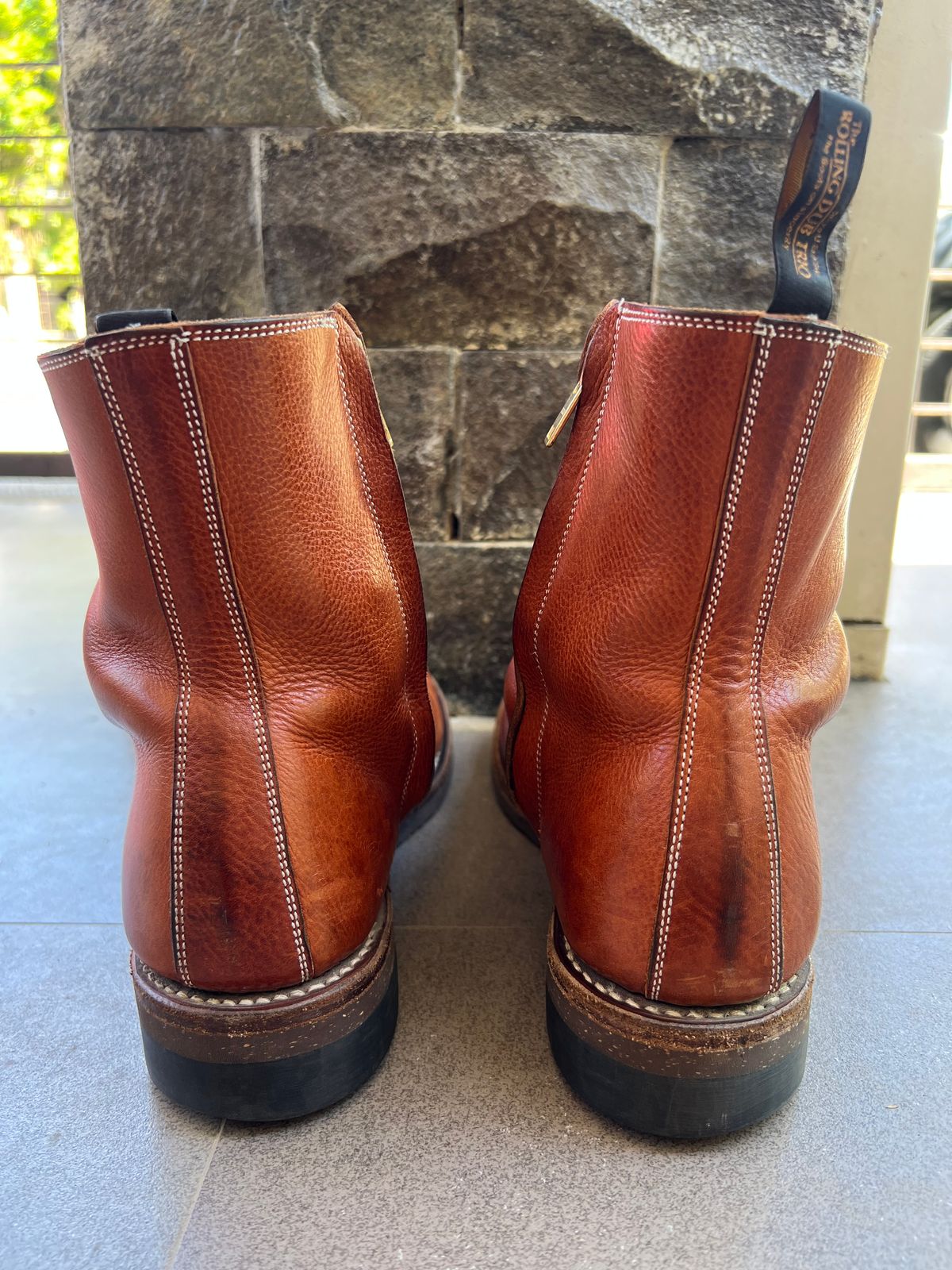 Photo by elmer.richard on April 6, 2026 of the Rolling Dub Trio Casper Boot in Brown Vachetta Virgilio.